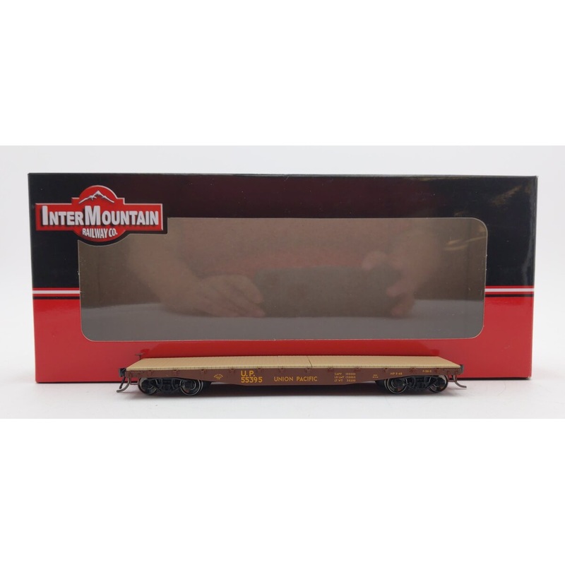 InterMountain RR-32314-25 HO Scale Union Pacific 42′ Fishbelly Flatcar #55395 EX/Box