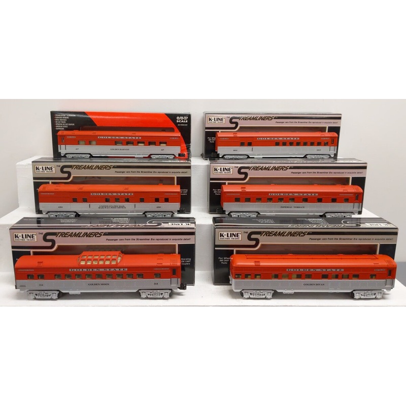 K-Line K-4532 O Gauge Golden State Passenger Car Set [6] VG/Box