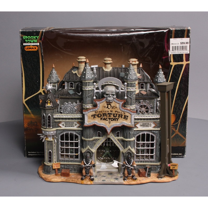 Lemax 45001 Spooky Town Dr. Stretch N. Pull’s Torture Factory LN/Box