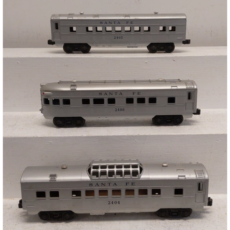 Lionel 11490 Vintage O Santa Fe Passenger Set VG