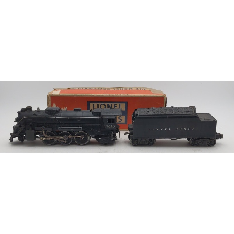 Lionel 2026 Vintage O 2-6-4 Die-Cast Steam Locomotive & 6466T Tender VG/Box