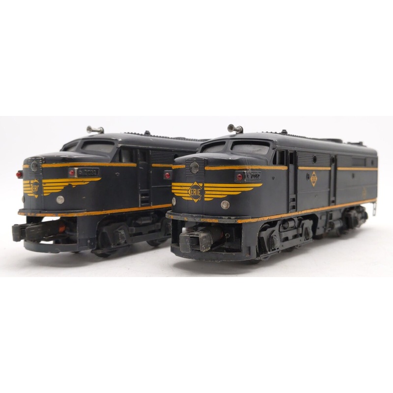 Lionel 2032 Vintage O Erie Alco AA Diesel Locomotive Set EX