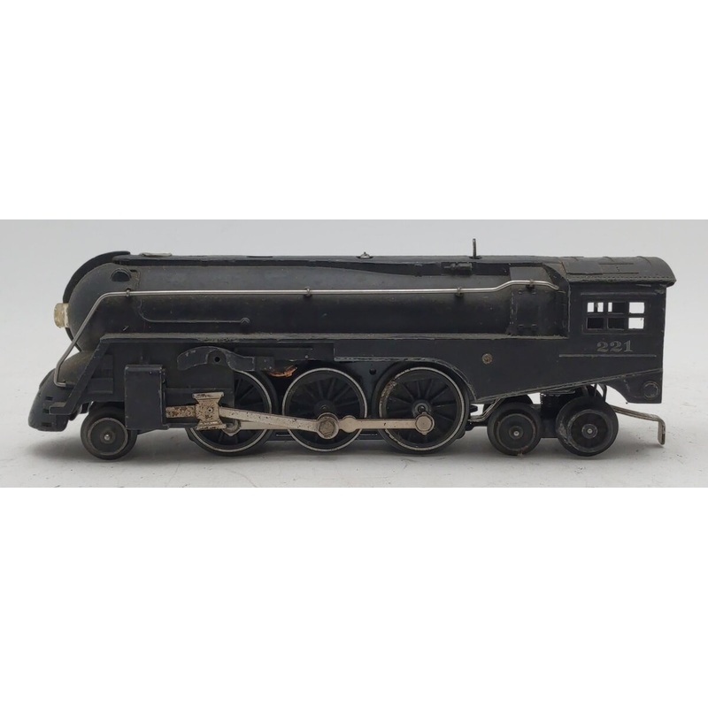 Lionel 221 Vintage O NYC Dreyfuss Gray 2-6-4 Steam Locomotive Only VG