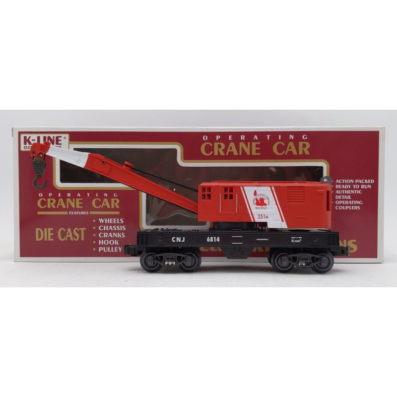K-Line K6814 O Gauge CNJ Classic Crane Car #6814 VG/Box
