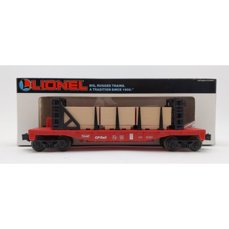 Lionel 6-16350 O Gauge CP Flatcar w/ Wood Load #16350 EX/Box