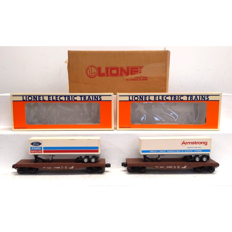 Lionel 6-17892 O Conrail 1991 LCCA Convention Flat Car w/Trailer Load (Set of 2) EX/Box