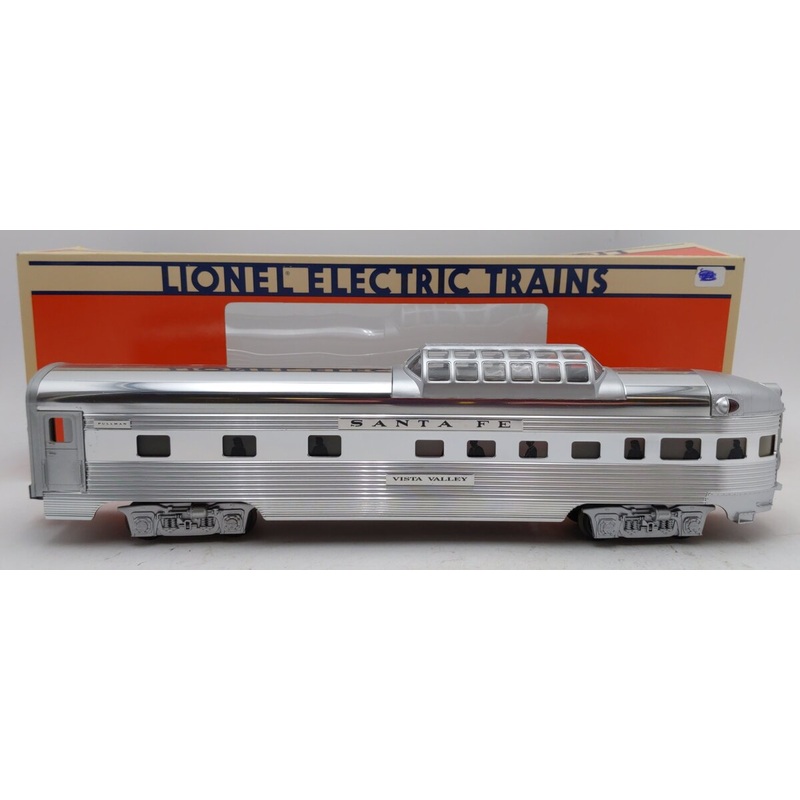 Lionel 6-19113 O Gauge Santa Fe Vista Valley Aluminum Vista Observation Car EX/Box