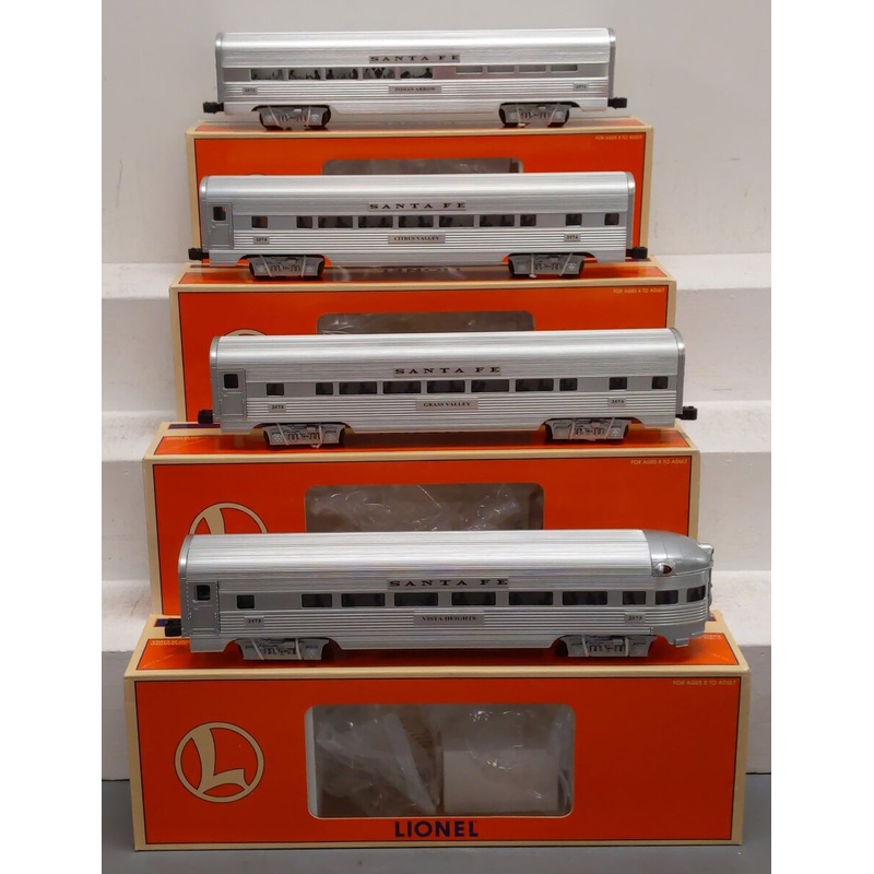 Lionel 6-19180 O Gauge ATSF Railway Surfliner 4-Car Passenger Set LN/Box