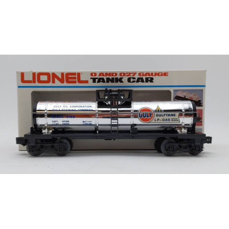 Lionel 6-9189 O Gauge Gulf Chrome Single Dome Tank Car EX/Box