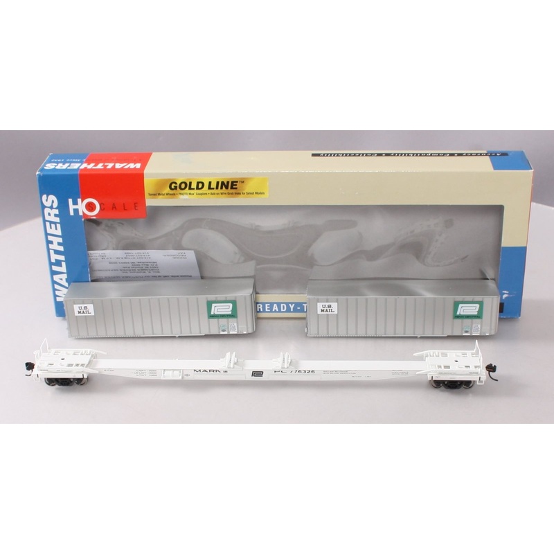 Walthers 932-40854 HO Penn Central Flexi-Van Flat Car w/Trailers #776326 LN/Box