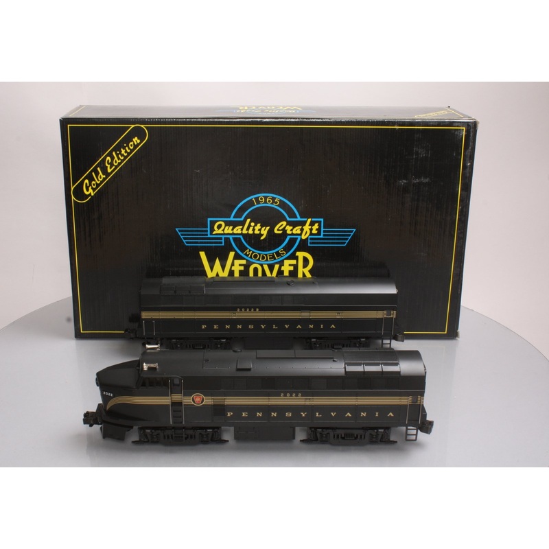Weaver 2022 O PRR Baldwin Sharknose A/B Diesel Loco Set #2022/2022B -3 Rail LN/Box