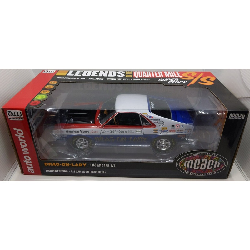 Auto World 1:18 1969 AMC AMX S/S Drag-on-Lady Legends of the Quarter Mile