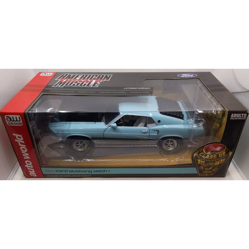 Auto World 1:18 Scale 1969 Ford Mustang Mach 1 Die-cast Car