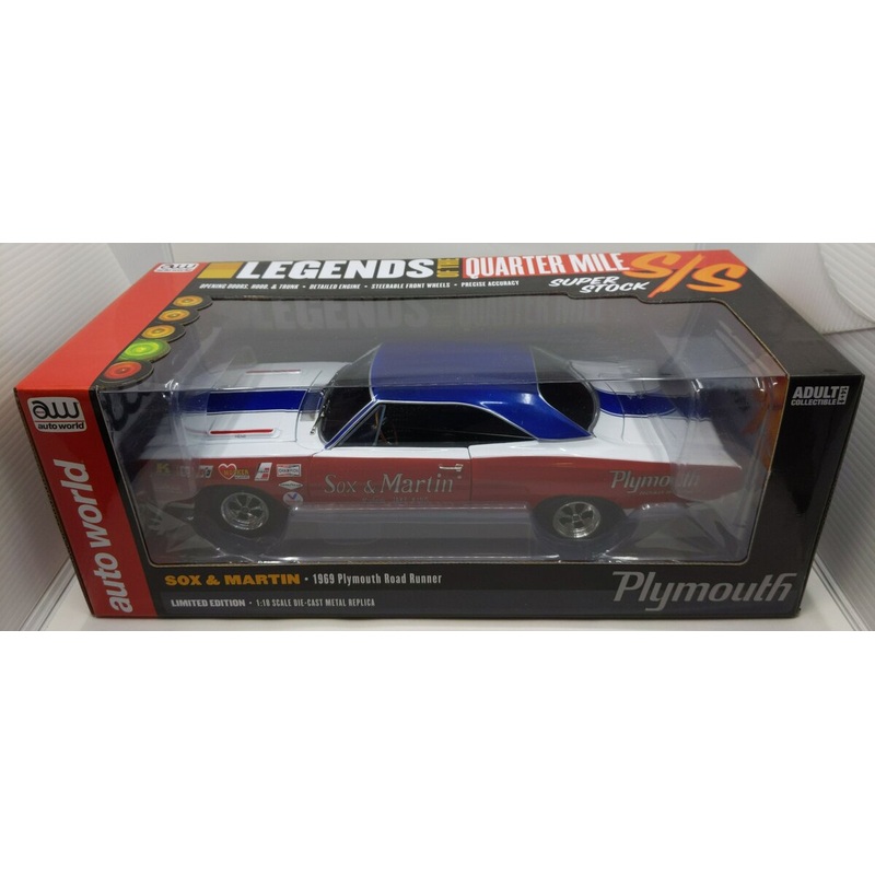 Auto World 1/18 Sox & Martin Plymouth Road Runner DieCast