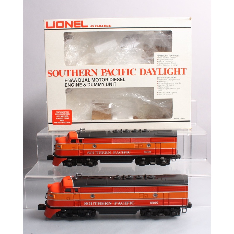 Lionel 6-8260 O Gauge Southern Pacific F3 AA Diesel Locomotive Set #8260/8262 EX/Box