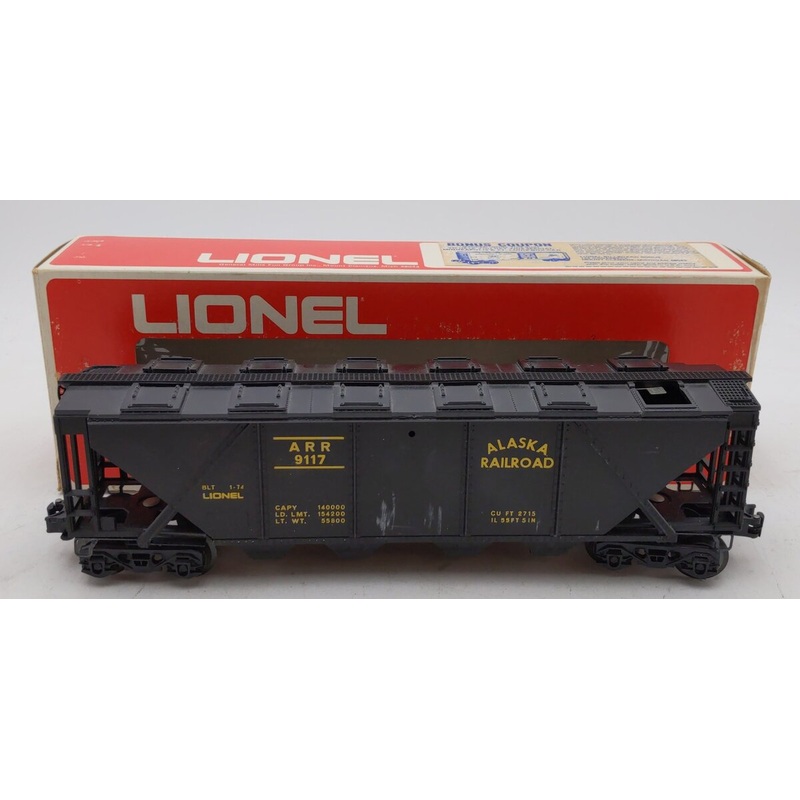 Lionel 6-9117 O Gauge Alaska Covered Quad Hopper EX/Box