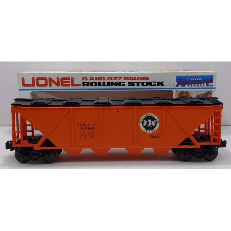 Lionel 6-9286 O Gauge Bessemer and Lake Erie Covered Quad Hopper EX/Box