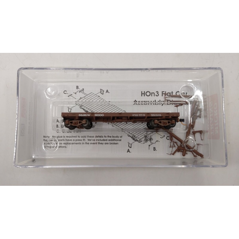 Micro Trains 85500031 HOn3 (1:87) Scale Denver & Rio Grande Western 30′ Flat Car MT/Box