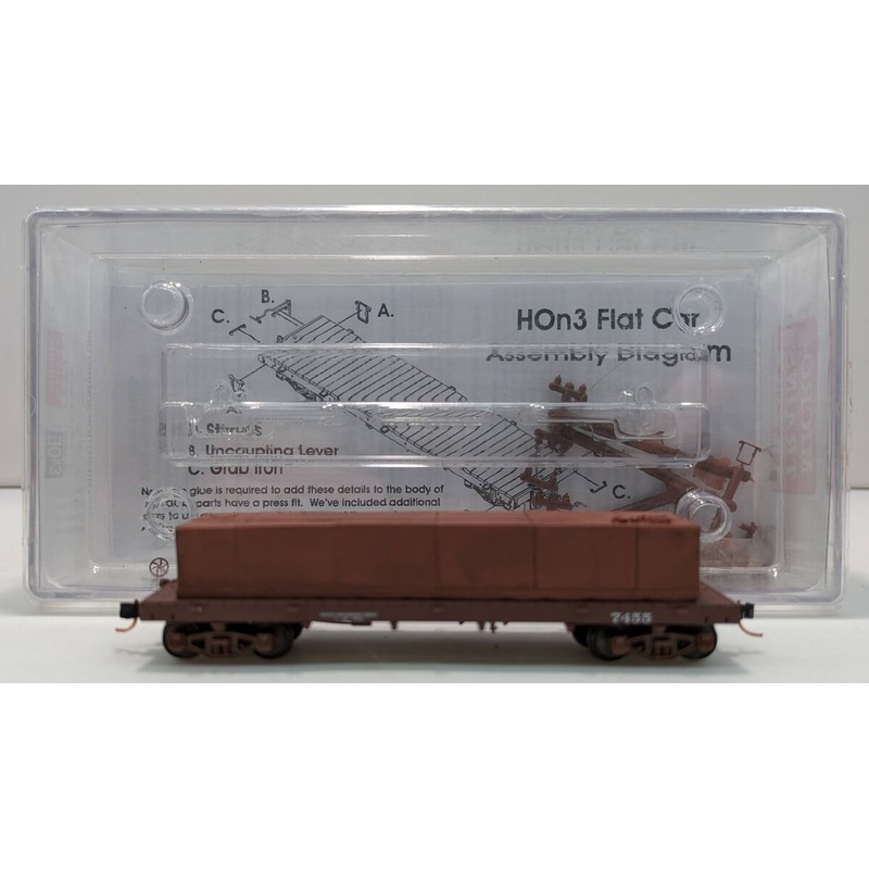 Micro-Trains 85500050 HOn3 RGS 30′ Flatcar w/Oil Tank Load #7455 MT/Box