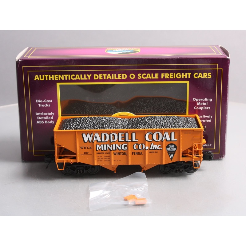 MTH 20-97200 O Waddell Coal MTHRRC 2007 Fish Belly Hopper Car w/Load #107 LN/Box