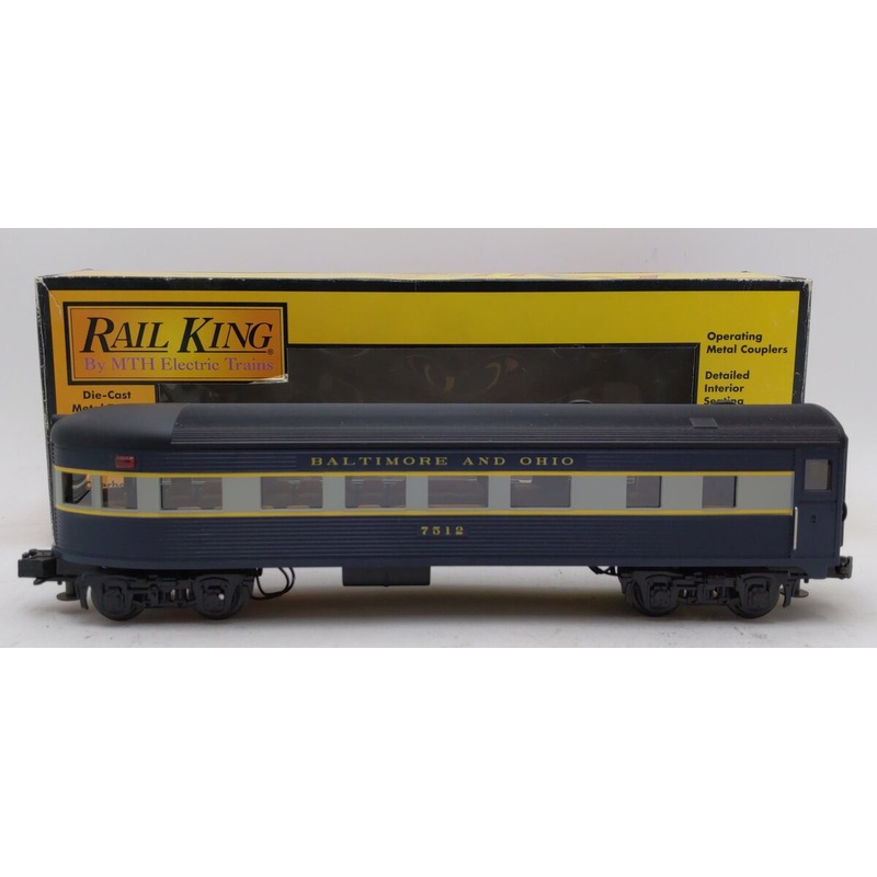 MTH 30-6111E O B&O Streamlined Observation Car EX/Box