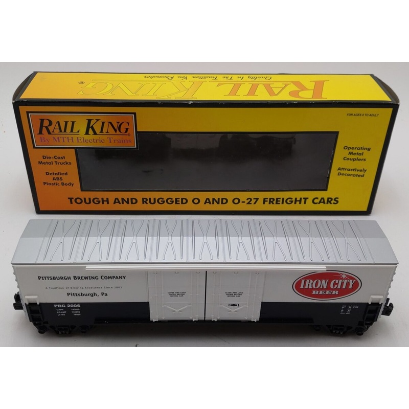 MTH 30-74404 O Gauge Pittsburgh Brewing Co. Iron City Boxcar EX/Box