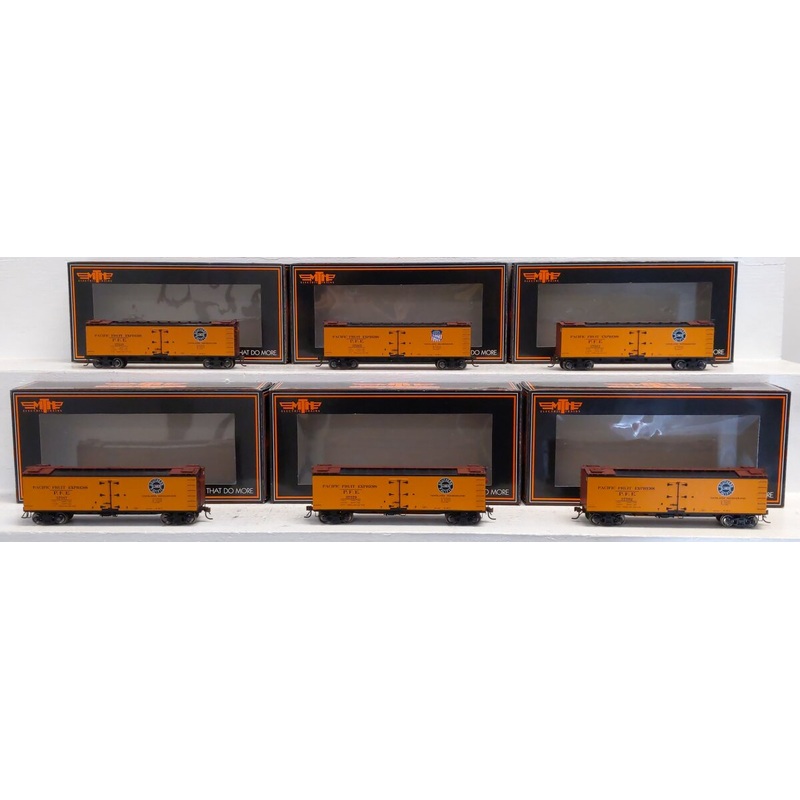 MTH 80-90001 179 HO Pacific Fruit Express R40-2 Reefer Car Set (Set of 6) LN/Box