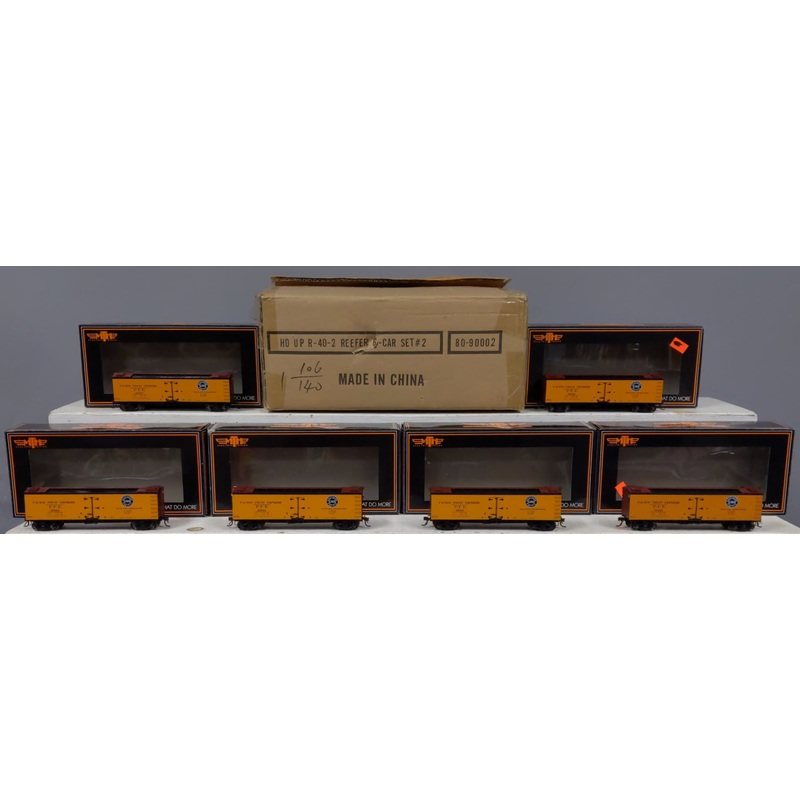 MTH 80-90002 HO Pacific Fruit Express R40-2 Reefer Car Set (Set of 6) LN/Box