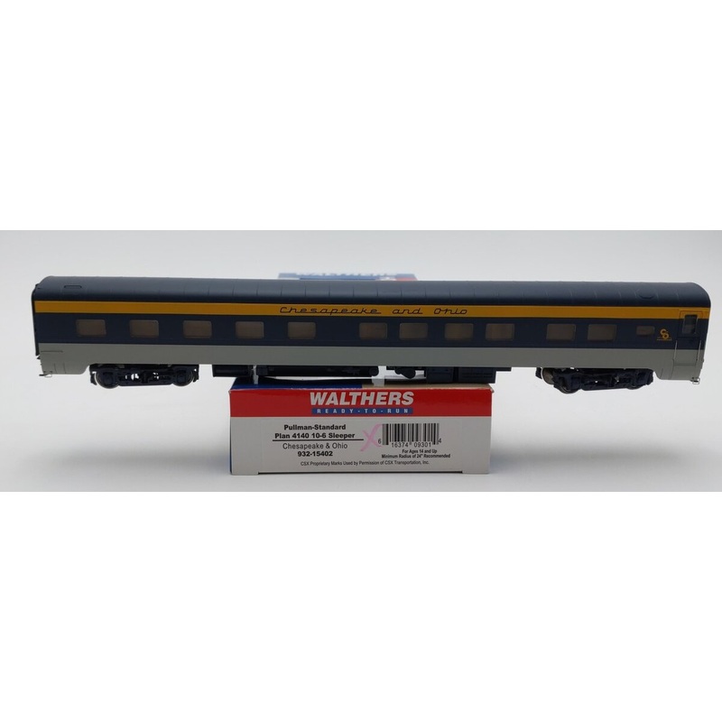 Walthers 932-15402 HO Chesapeake & Ohio 85′ Pullman-Standard 10-6 Sleeper LN/Box