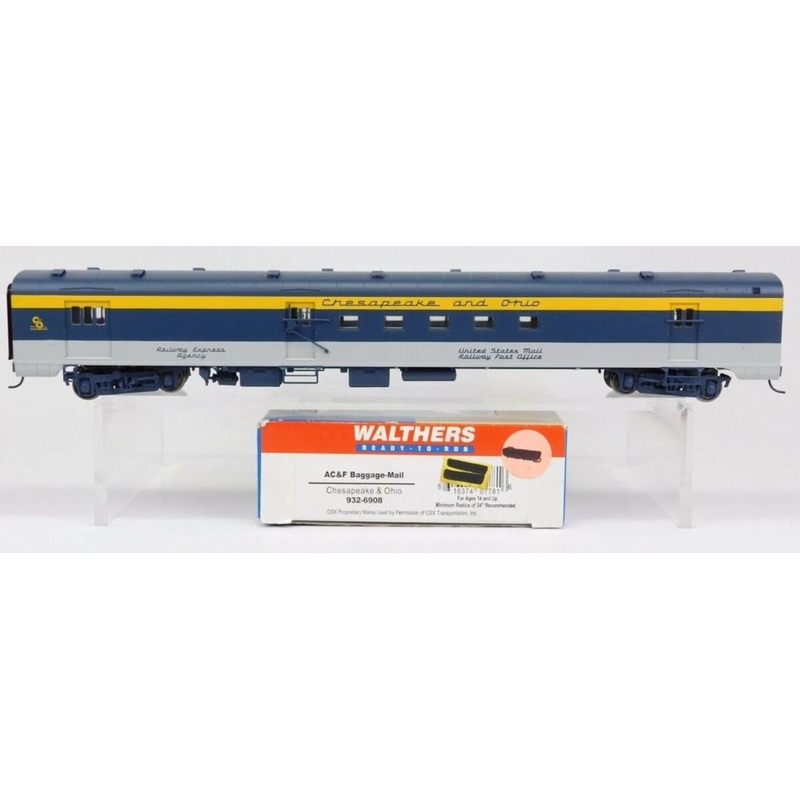 Walthers 932-6908 HO Chesapeake & Ohio AC&F Baggage-Mail Car LN/Box