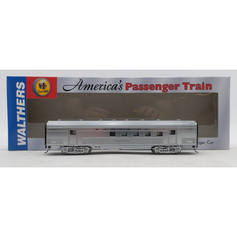 Walthers 932-9727 HO Scale Santa Fe Super Chief [Plated] Budd 63′ Railway Post EX/Box