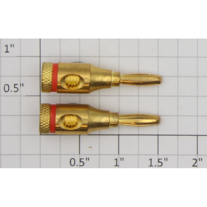 Acme 0701-1 Gold Plated Replacement Red Banana Plug Ends (Bag of 2)