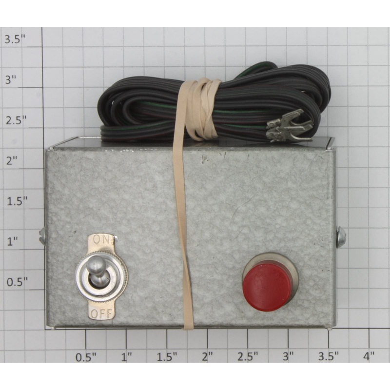 Acme 0701-3 3-Conductor Wire Toggle Switch Box with Momentary Red Switch