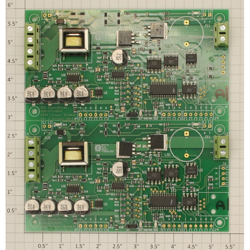 DCC Specialties PSXX2 Powershield XX 2 Block Circuit Breaker PCB Printed Circuit