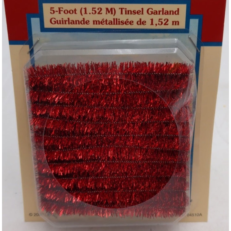 Lemax 04510A Village Collection Red  Tinsel Garland 5 Foot