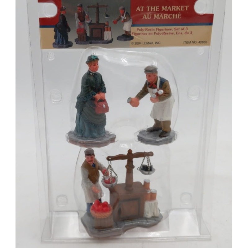 Lemax 42865 Village Collection At The Market Poly-Resin Figurines (Set of 3)