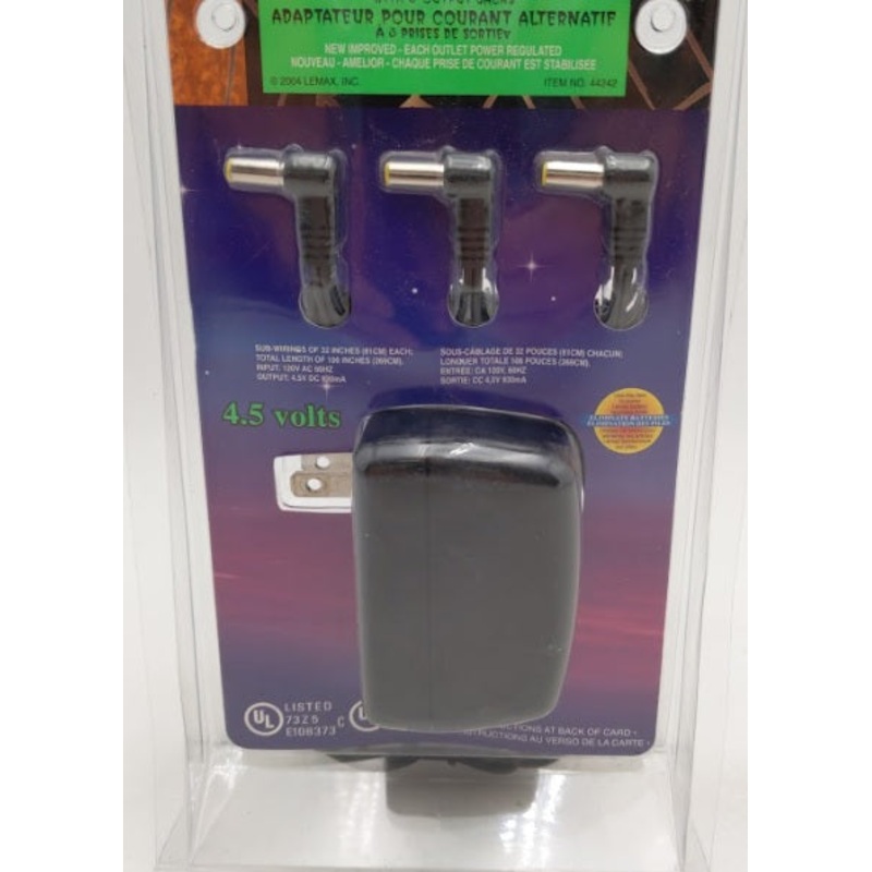 Lemax 44242 AC Power Adaptor With 3-Output Jacks