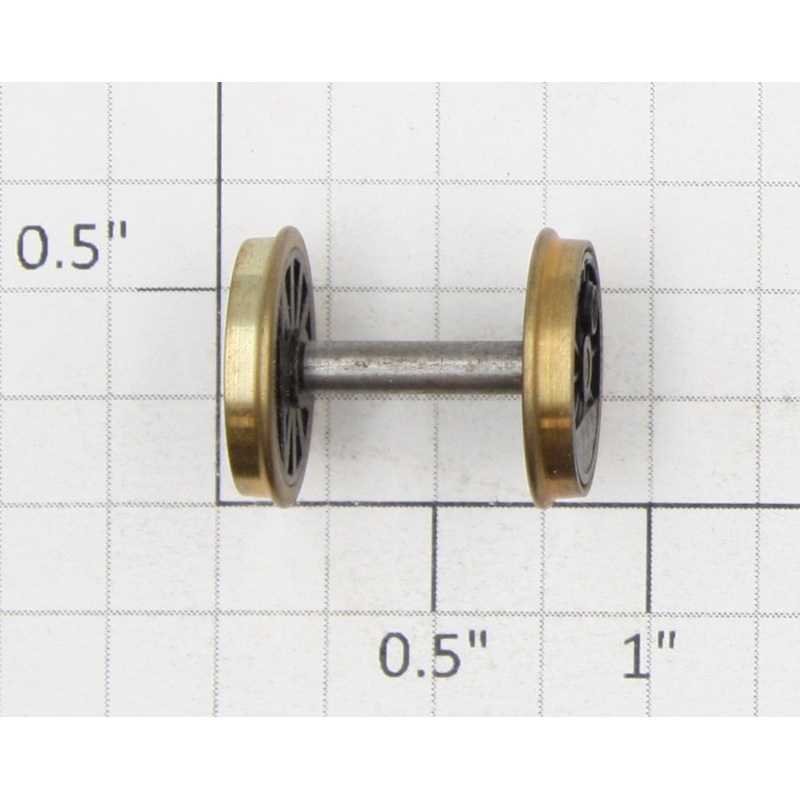 Roundhouse 22051 HO Black Idler Driver Wheel Set with Brass Rim