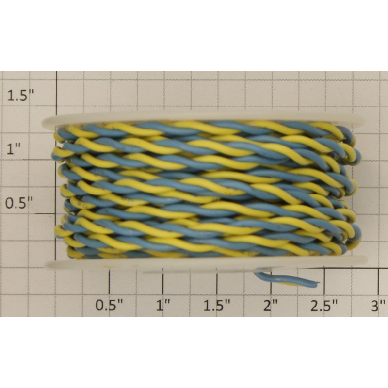 Wire Works H222070304 #22 Gauge 2-Conductor Blue / Yellow Wire 30′ Roll