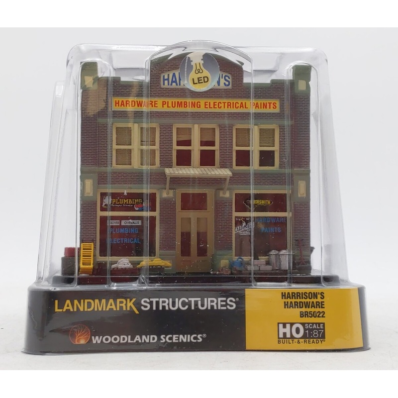 Woodland Scenics BR5022 HO Built-&-Ready Harrison’s Hardware Building NIB