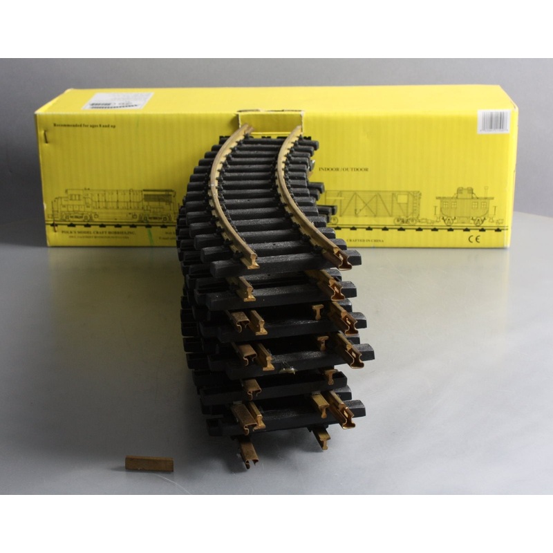 Aristo-Craft 11500 G Euro Brass 5 Ft Diameter Curved Track Sections (12) LN/Box