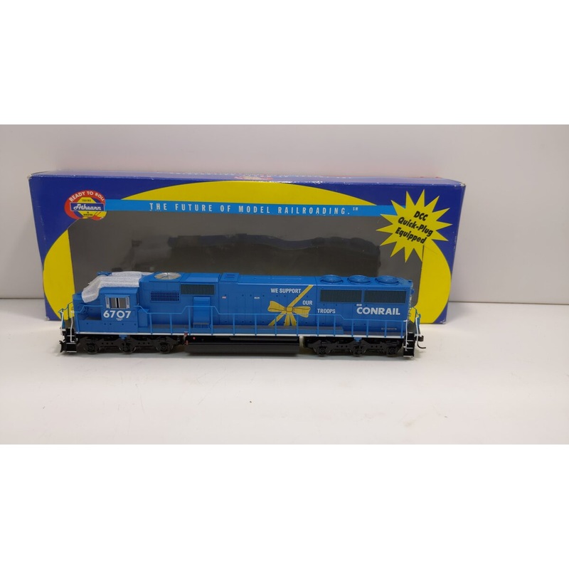 Athearn 8064 HO Scale Blue Conrail SD-50 Powered Diesel Locomotive #6707 EX/Box