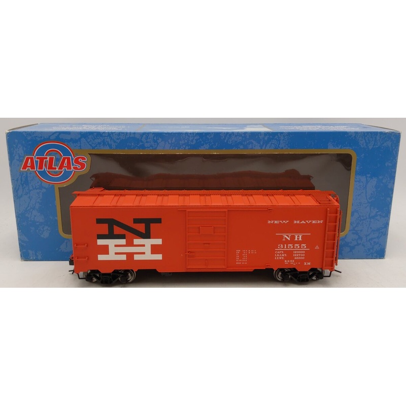 Atlas 9553-6 O New Haven NH 40′ Sliding-Door Boxcar 31555 (2-Rail) LN/Box