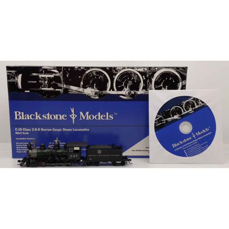 Blackstone Models B310203-S HO D&RGW Royal Gorge Route Herald Steam Locomotive NIB