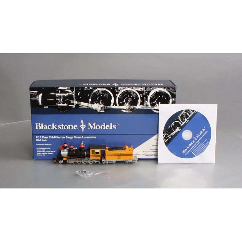 Blackstone Models B310208-S HOn3 Scale D&RG C-19 2-8-0 Steam Loco & Tender #345 NIB