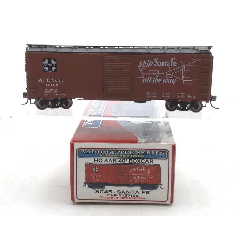 Branchline Trains 8045 HO Scale Atchison Topeka Santa Fe AAR 40′ Boxcar #137165 EX/Box