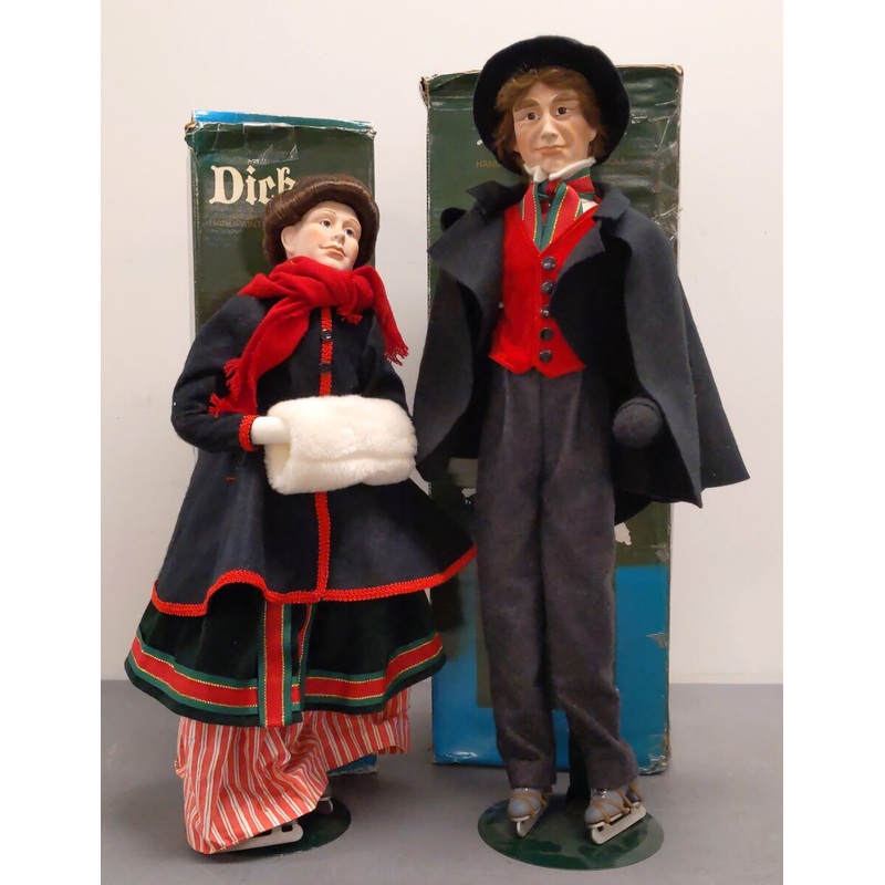 Dept 56 4927-1 Dickens a Christmas Carol The Smythes Porcelain Dolls (Set of 2) EX/Box