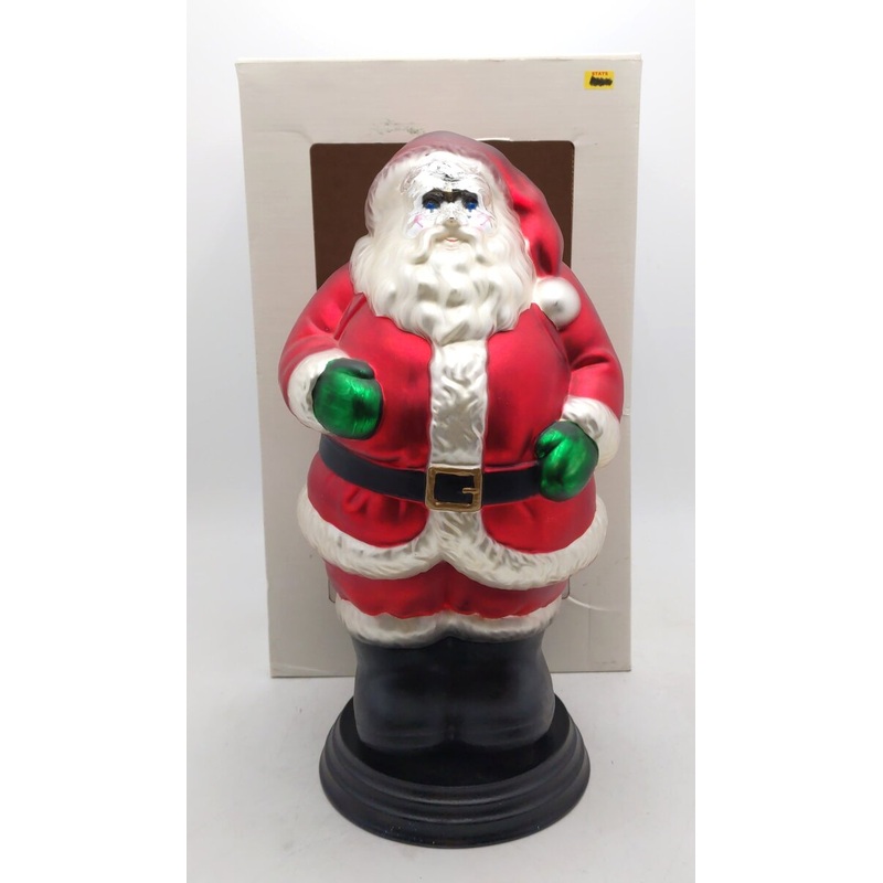 Dept 56 7758-5 Handpainted Mercury Glass Santa Centerpiece LN/Box