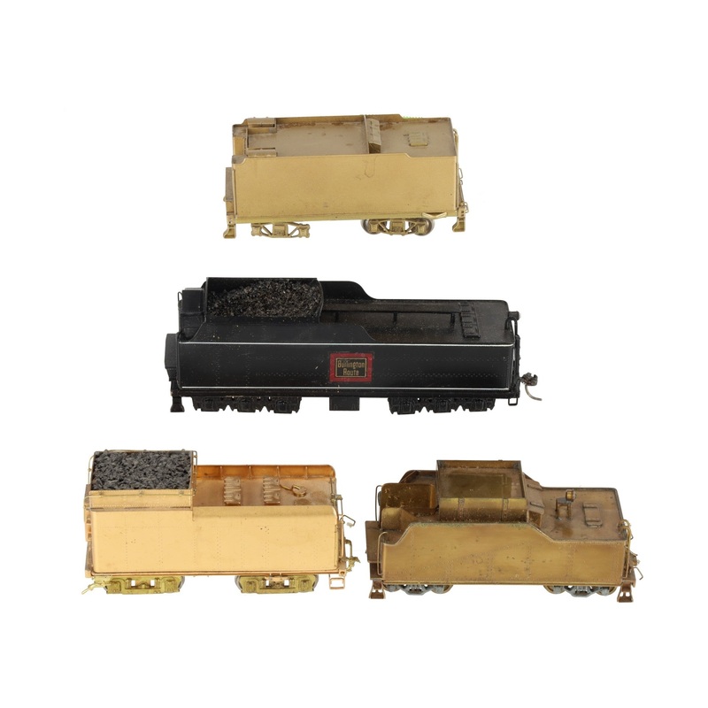 HO BRASS Assorted Steam Locomotive Tenders [4] VG