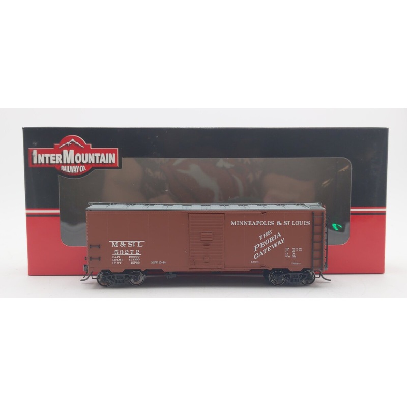 InterMountain 45719-14 HO Scale Minneapolis &St Louis 1937 AAR 40′ Boxcar #53272 EX/Box